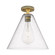 Downtown Urban One Light Flush Mount in Brushed Brass (405|434-1F-BB-GBC-124)