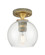 Downtown Urban One Light Flush Mount in Brushed Brass (405|434-1F-BB-G122-6)
