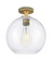 Downtown Urban One Light Flush Mount in Brushed Brass (405|434-1F-BB-G122-10)