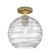 Downtown Urban One Light Flush Mount in Brushed Brass (405|434-1F-BB-G1213-10CL)