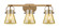 Downtown Urban Three Light Bath Vanity in Brushed Brass (405|423-3W-BB-G411-6ME)