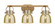 Downtown Urban Three Light Bath Vanity in Brushed Brass (405|423-3W-BB-G412-6ME)
