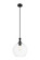 Ballston One Light Pendant in Matte Black (405|415-1S-BK-G122-12)