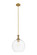 Ballston One Light Mini Pendant in Brushed Brass (405|415-1S-BB-G122-12)