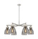 Downtown Urban Six Light Chandelier in Satin Nickel (405|411-6CR-SN-G412-7SM)
