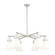 Downtown Urban Six Light Chandelier in Satin Nickel (405|411-6CR-SN-G411-7WH)