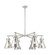 Downtown Urban Six Light Chandelier in Satin Nickel (405|411-6CR-SN-G411-7SM)