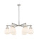 Downtown Urban Six Light Chandelier in Satin Nickel (405|411-6CR-SN-G410-7WH)