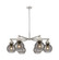 Downtown Urban Six Light Chandelier in Satin Nickel (405|411-6CR-SN-G410-7SM)