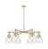 Downtown Urban Six Light Chandelier in Champagne Bronze (405|411-6CR-CB-G412-7CL)
