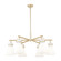 Downtown Urban Six Light Chandelier in Champagne Bronze (405|411-6CR-CB-G411-7WH)