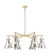 Downtown Urban Six Light Chandelier in Champagne Bronze (405|411-6CR-CB-G411-7SM)