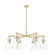 Downtown Urban Six Light Chandelier in Champagne Bronze (405|411-6CR-CB-G411-7SDY)