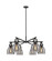 Downtown Urban Six Light Chandelier in Matte Black (405|411-6CR-BK-G412-7SM)