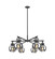 Downtown Urban Six Light Chandelier in Matte Black (405|411-6CR-BK-G410-7SM)