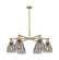 Downtown Urban Six Light Chandelier in Brushed Brass (405|411-6CR-BB-G412-7SM)