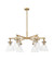 Downtown Urban Six Light Chandelier in Brushed Brass (405|411-6CR-BB-G411-7SDY)