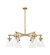 Downtown Urban Six Light Chandelier in Brushed Brass (405|411-6CR-BB-G411-7CL)