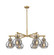 Downtown Urban Six Light Chandelier in Brushed Brass (405|411-6CR-BB-G410-7SM)