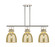 Downtown Urban Three Light Island Pendant in Polished Nickel (405|411-3I-PN-G412-10ME)