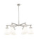 Downtown Urban Six Light Chandelier in Satin Nickel (405|410-6CR-SN-G411-7WH)