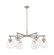 Downtown Urban Six Light Chandelier in Satin Nickel (405|410-6CR-SN-G410-7CL)