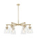 Downtown Urban Six Light Chandelier in Champagne Bronze (405|410-6CR-CB-G412-7CL)