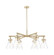 Downtown Urban Six Light Chandelier in Champagne Bronze (405|410-6CR-CB-G411-7CL)
