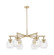 Downtown Urban Six Light Chandelier in Champagne Bronze (405|410-6CR-CB-G410-7SDY)