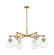 Downtown Urban Six Light Chandelier in Brushed Brass (405|410-6CR-BB-G410-7CL)