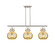Downtown Urban Three Light Island Pendant in Satin Nickel (405|410-3I-SN-G410-10ME)