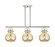 Downtown Urban Three Light Island Pendant in Polished Nickel (405|410-3I-PN-G410-10ME)