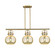 Downtown Urban Three Light Island Pendant in Brushed Brass (405|410-3I-BB-G410-10ME)