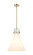 Downtown Urban One Light Pendant in Champagne Bronze (405|410-1SL-CB-G411-14WH)