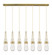 Downtown Urban Seven Light Linear Pendant in Brushed Brass (405|127-452-1P-BB-G452-4SDY)