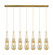 Downtown Urban Seven Light Linear Pendant in Brushed Brass (405|127-452-1P-BB-G452-4ME)
