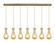 Downtown Urban Seven Light Linear Pendant in Brushed Brass (405|127-451-1P-BB-G451-5ME)
