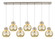 Newton Seven Light Linear Pendant in Brushed Satin Nickel (405|127-410-1PS-SN-G410-8ME)