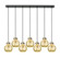 Newton Seven Light Linear Pendant in Matte Black (405|127-410-1PS-BK-G410-8ME)