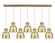 Downtown Urban Seven Light Linear Pendant in Brushed Brass (405|127-410-1PS-BB-G412-8ME)