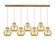 Newton Seven Light Linear Pendant in Brushed Brass (405|127-410-1PS-BB-G410-8ME)