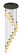 Downtown Urban 12 Light Pendant in Brushed Matte Black (405|126-451-1P-BK-G451-4ME)