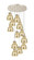 Downtown Urban 12 Light Pendant in Polished Nickel (405|126-410-1PS-PN-G412-8ME)