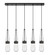 Downtown Urban Five Light Linear Pendant in Matte Black (405|125-452-1P-BK-G452-4SDY)