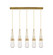 Downtown Urban Five Light Linear Pendant in Brushed Brass (405|125-452-1P-BB-G452-4SDY)