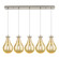 Downtown Urban Five Light Linear Pendant in Brushed Satin Nickel (405|125-451-1P-SN-G451-7ME)