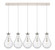 Downtown Urban Five Light Linear Pendant in Polished Nickel (405|125-451-1P-PN-G451-7CL)