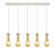 Downtown Urban Five Light Linear Pendant in Brushed Polished Nickel (405|125-451-1P-PN-G451-4ME)