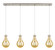Downtown Urban Four Light Linear Pendant in Brushed Satin Nickel (405|124-451-1P-SN-G451-7ME)