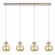Newton Four Light Linear Pendant in Brushed Satin Nickel (405|124-410-1PS-SN-G410-8ME)